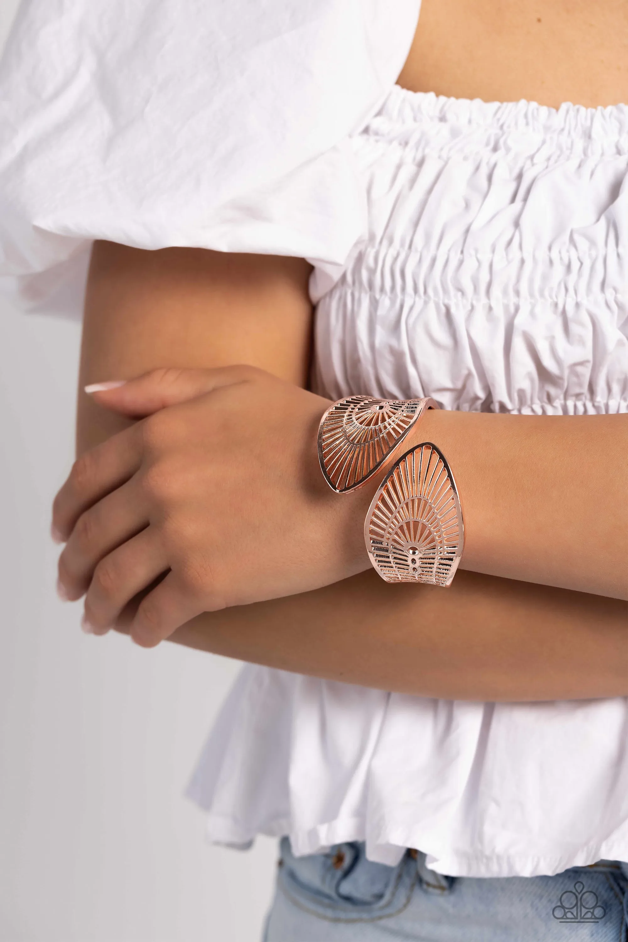 Palatial Palms Rose Gold Bracelet Paparazzi
