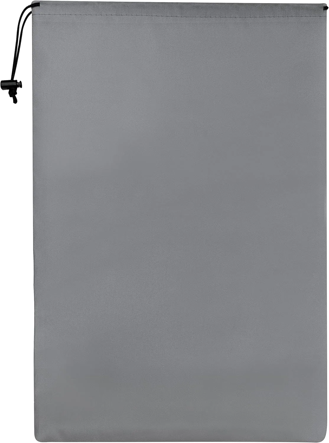 PALTERWEAR Drawstring Bag - Nylon Cinch and Ditty Stuff Pouch with Toggle (10 x 15-12 pack, Grey)