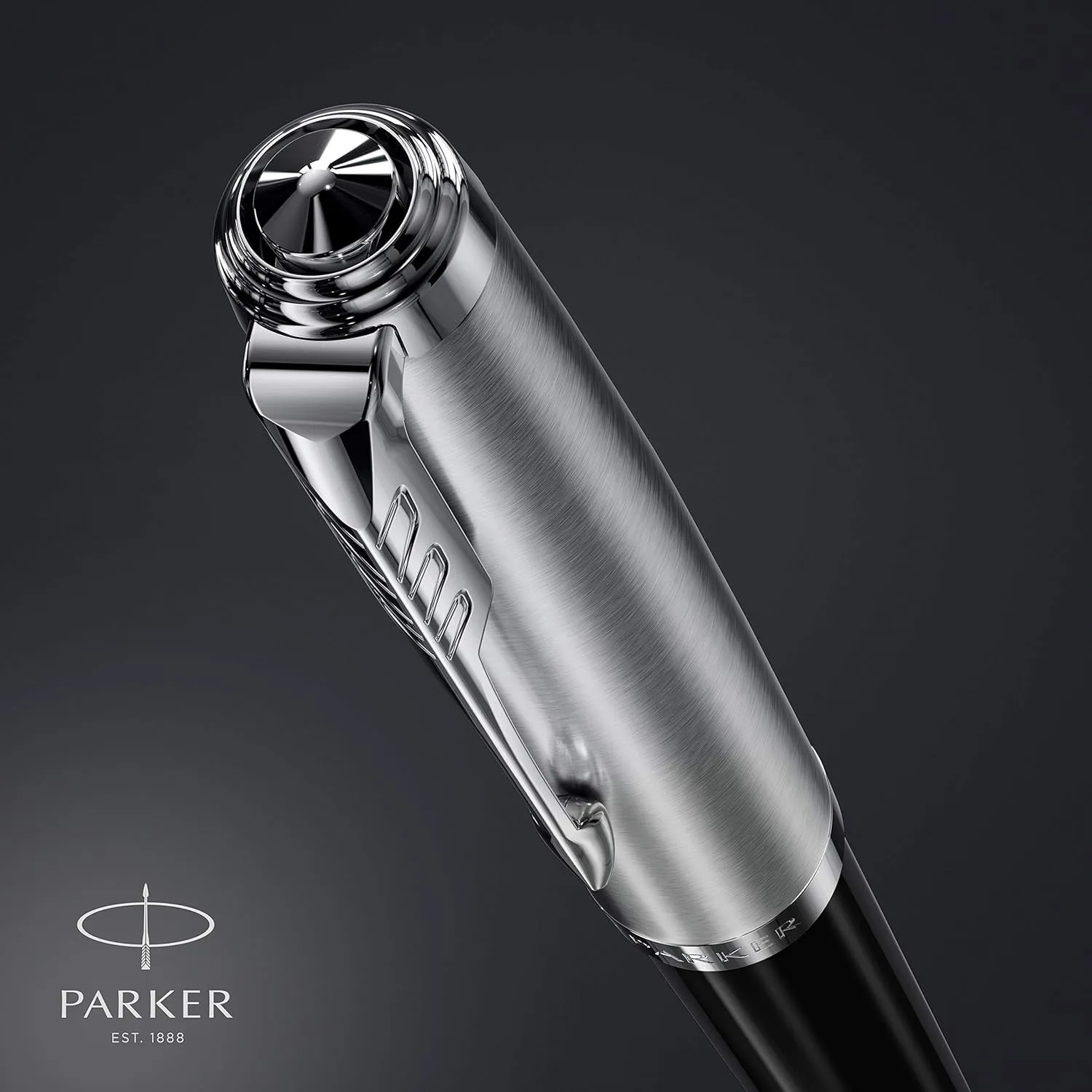 Parker 51 Ballpoint Pen Black Barrel with Chrome Trim Medium Point with Black Ink Refill Gift Box