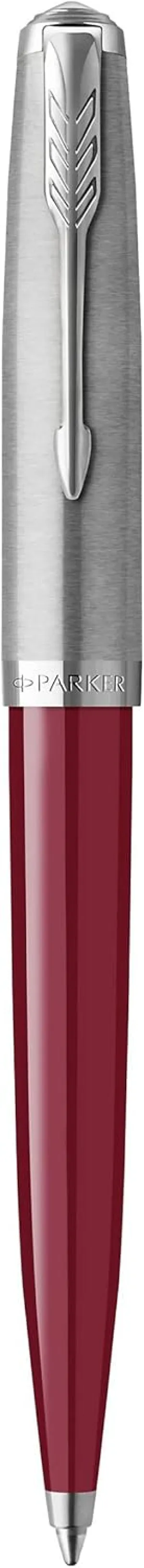 Parker 51 Ballpoint Pen Burgundy Barrel with Chrome Trim Medium Point with Black Ink Refill Gift Box