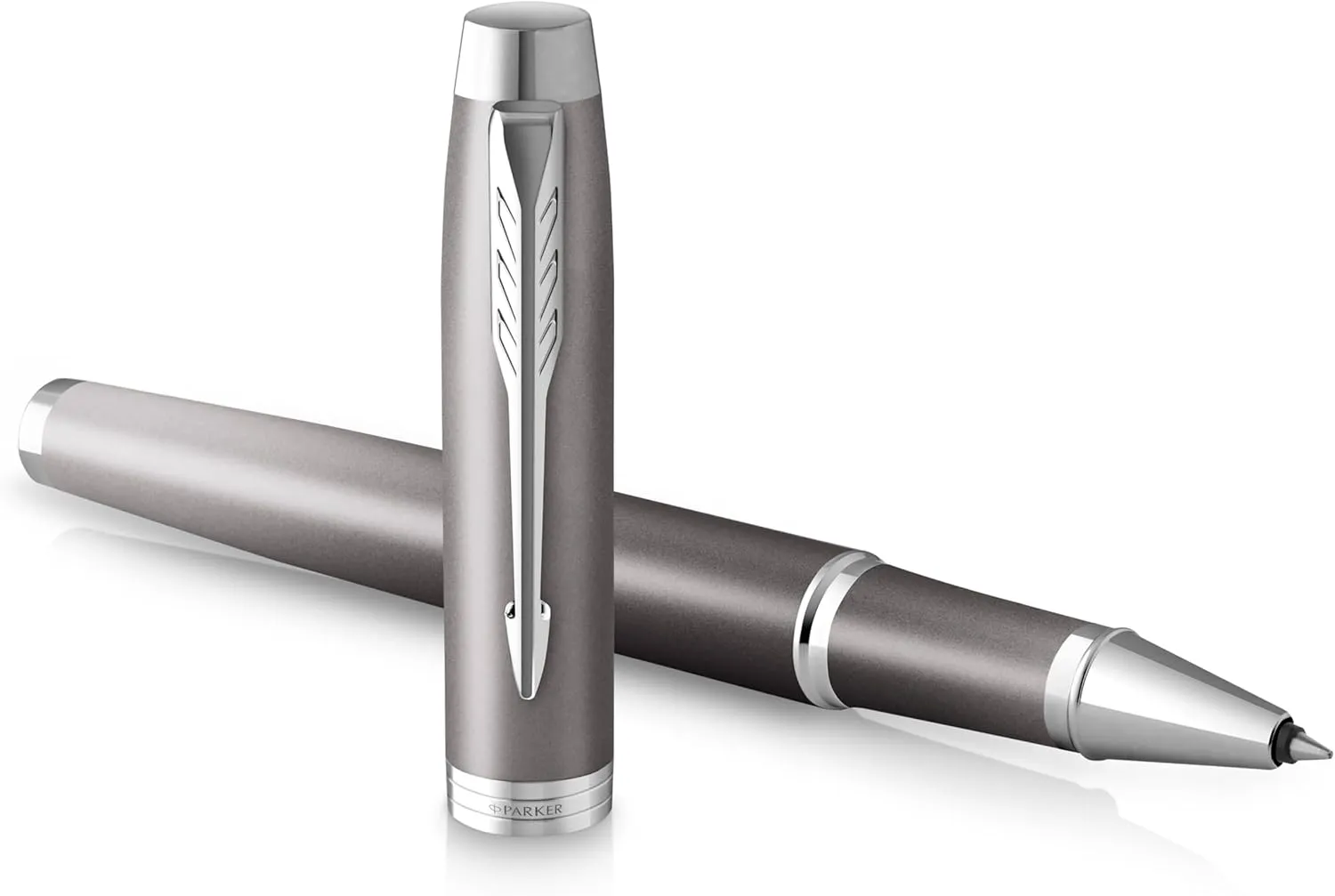 Parker IM Writing Rituals Rollerball Pen Grey Finish with Gradient Chrome Trims Fine Point Black Ink Gift Box