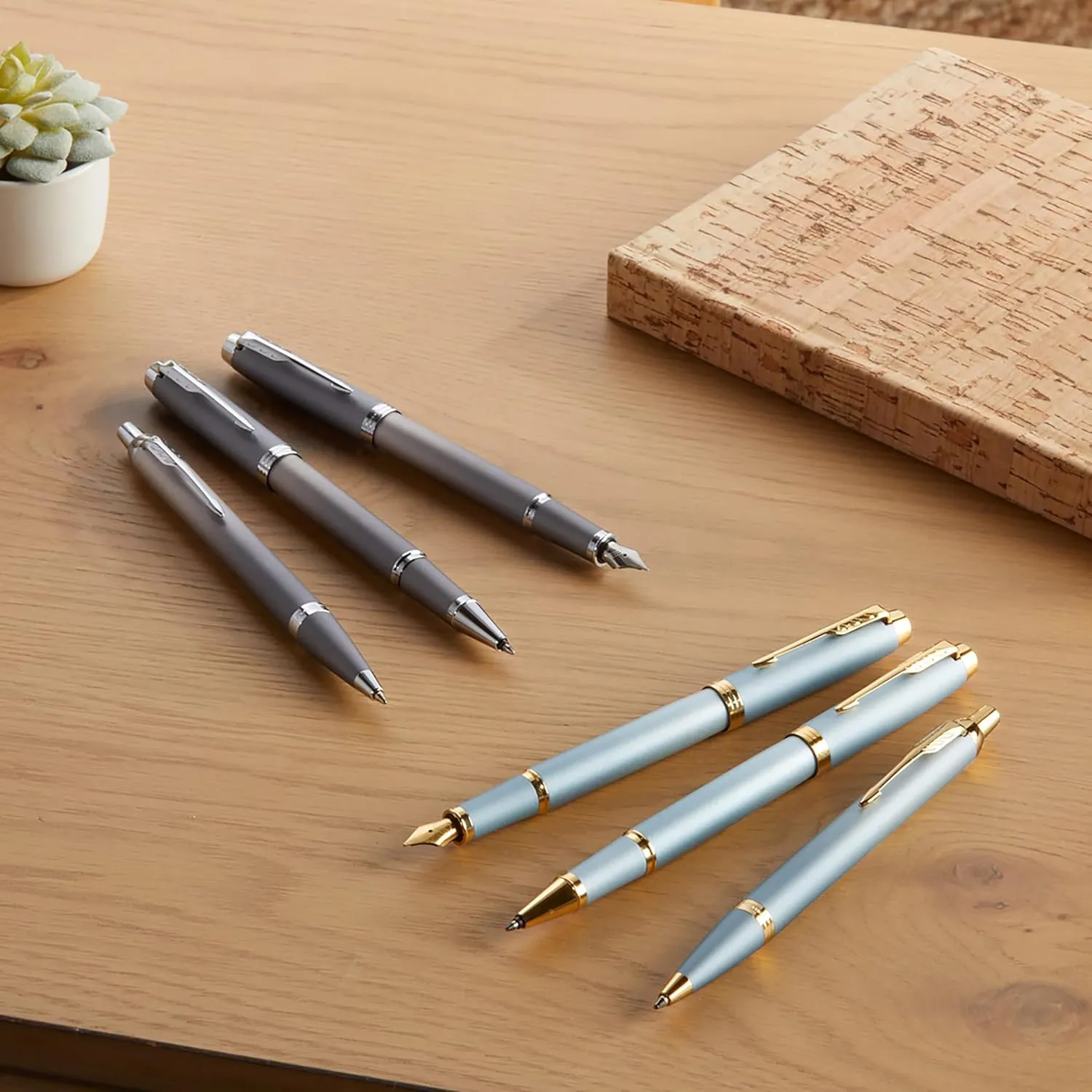 Parker IM Writing Rituals Rollerball Pen Grey Finish with Gradient Chrome Trims Fine Point Black Ink Gift Box