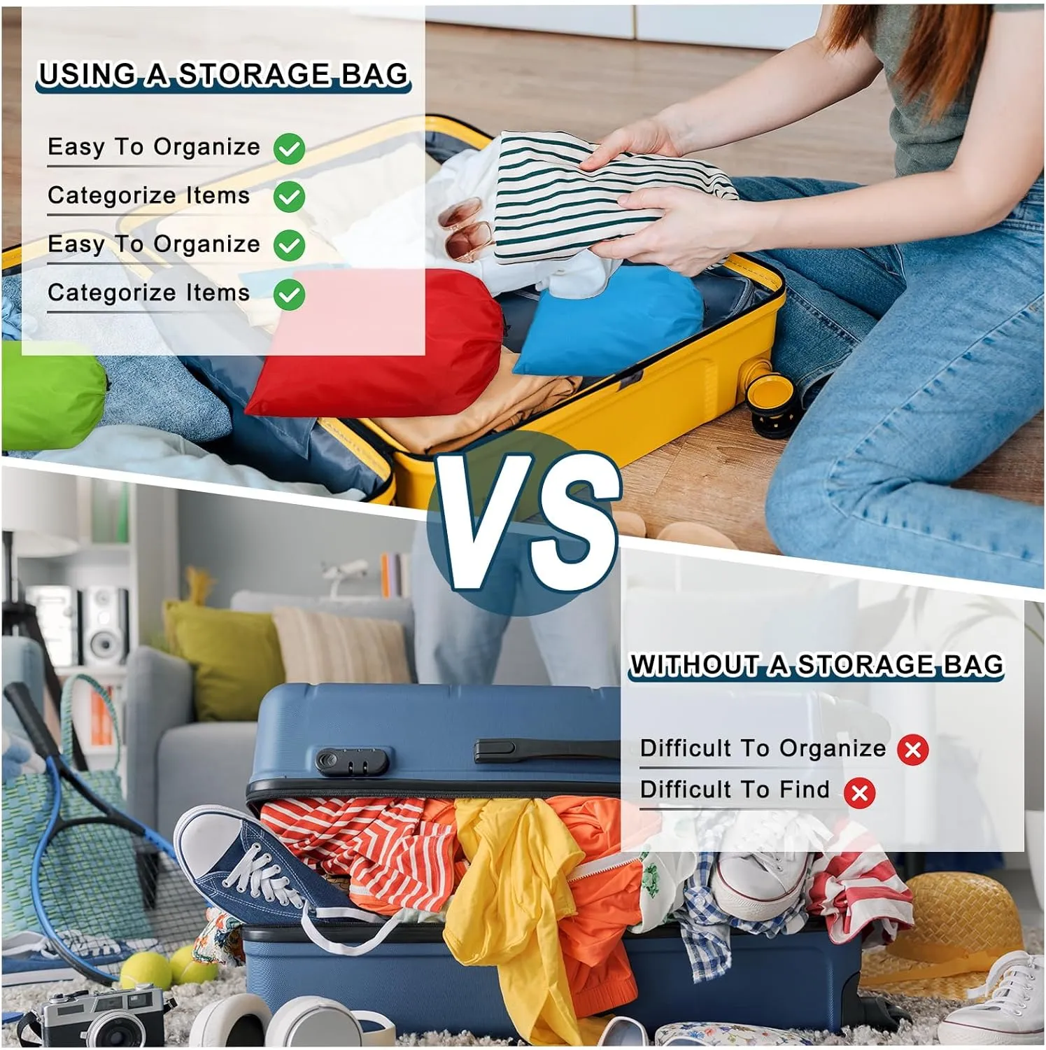 PATIKIL Travel Storage Bags with Toggle 14 x 16 Inch, 6 Pack Waterproof 210D Polyester Drawstring Bag Stuff Sack Cinch Bag for Gym Traveling Hiking Yoga Shoes Organizer, Red