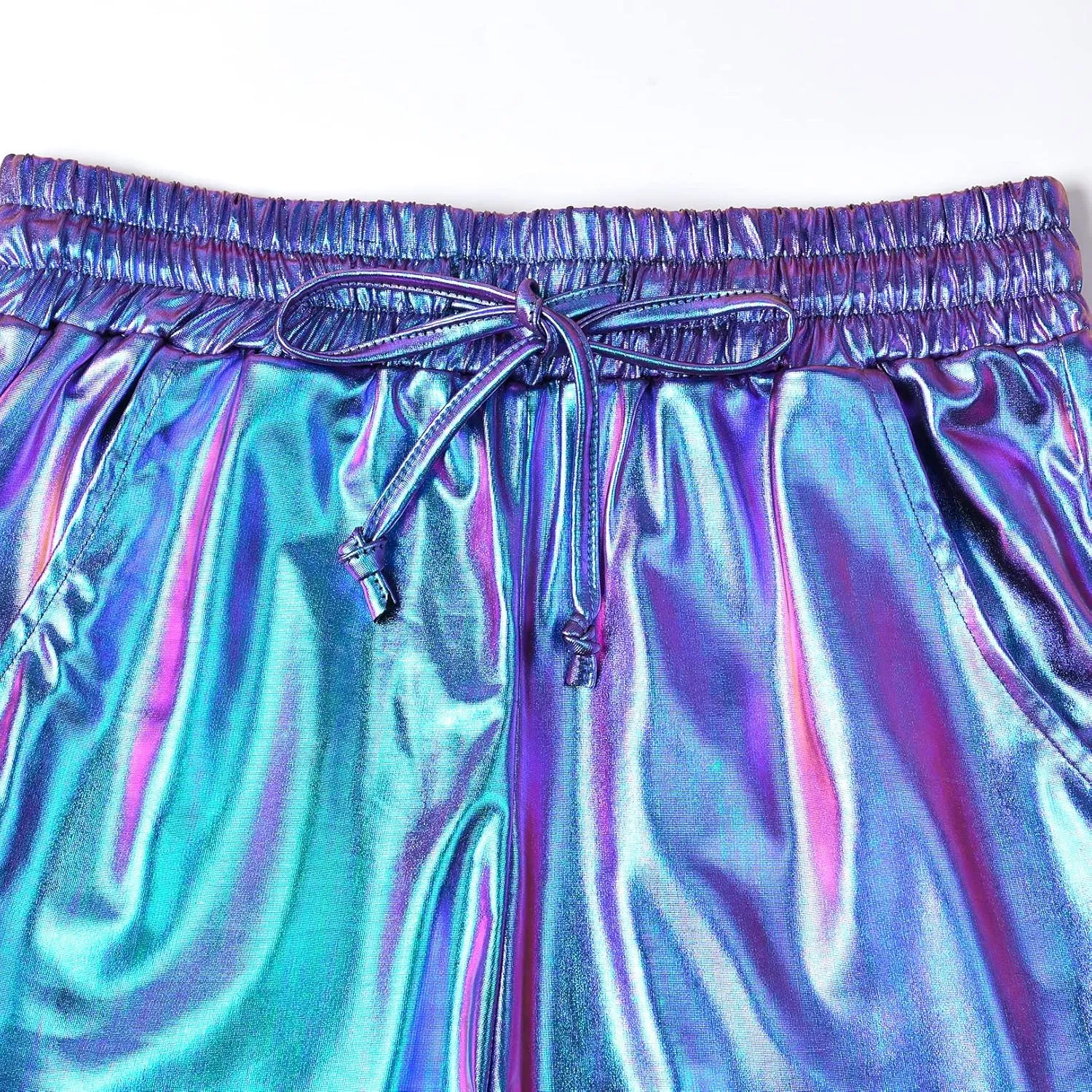 Perfashion Women's Metallic Shorts Summer Sparkly Hot Outfit Shiny Short Pants