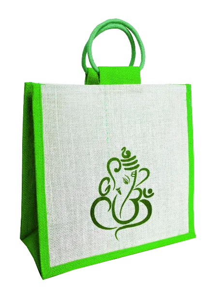Personalized Jute Bags for Weddings 3-Pack Blue, Red, and Green Color Combination