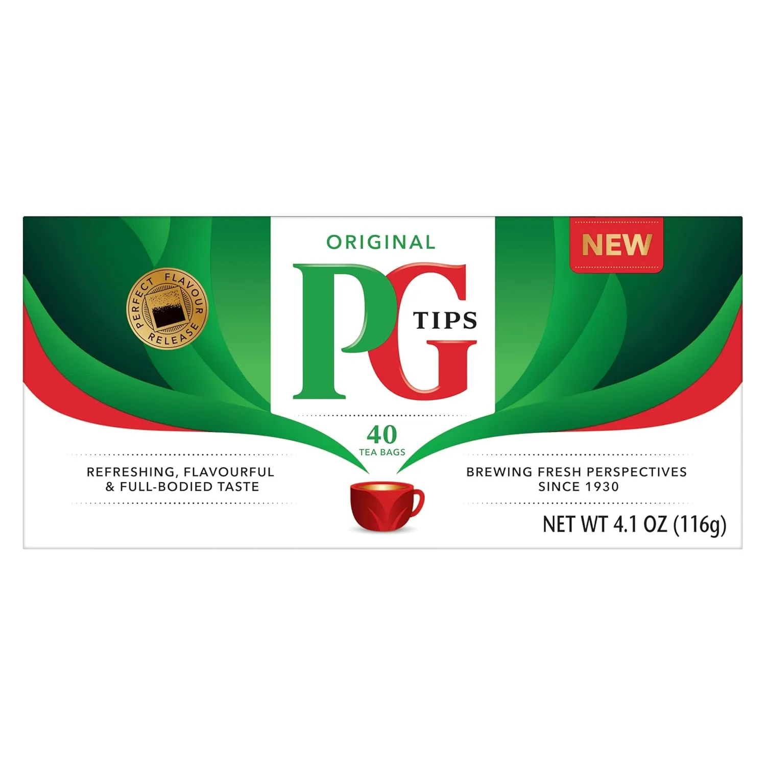 PG Tips Premium Black Tea For a Classic Caffeinated Beverage, Black Tea Bags, 240 Total Bags (40 Count - Pack of 6)