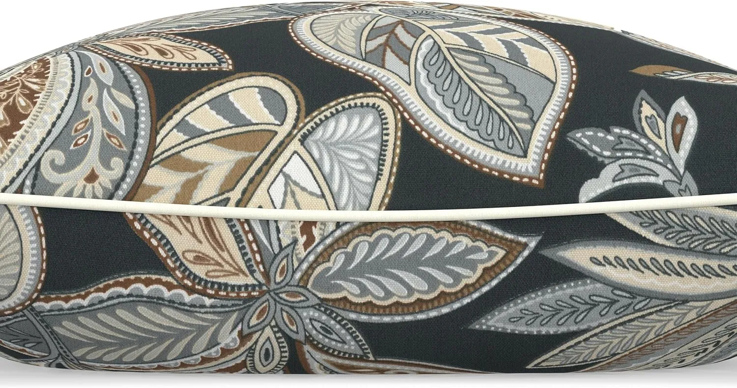 Pillow Perfect Throw Pillow Tropic Botanical, Floor - 25" x 25", Crestwood Rattan