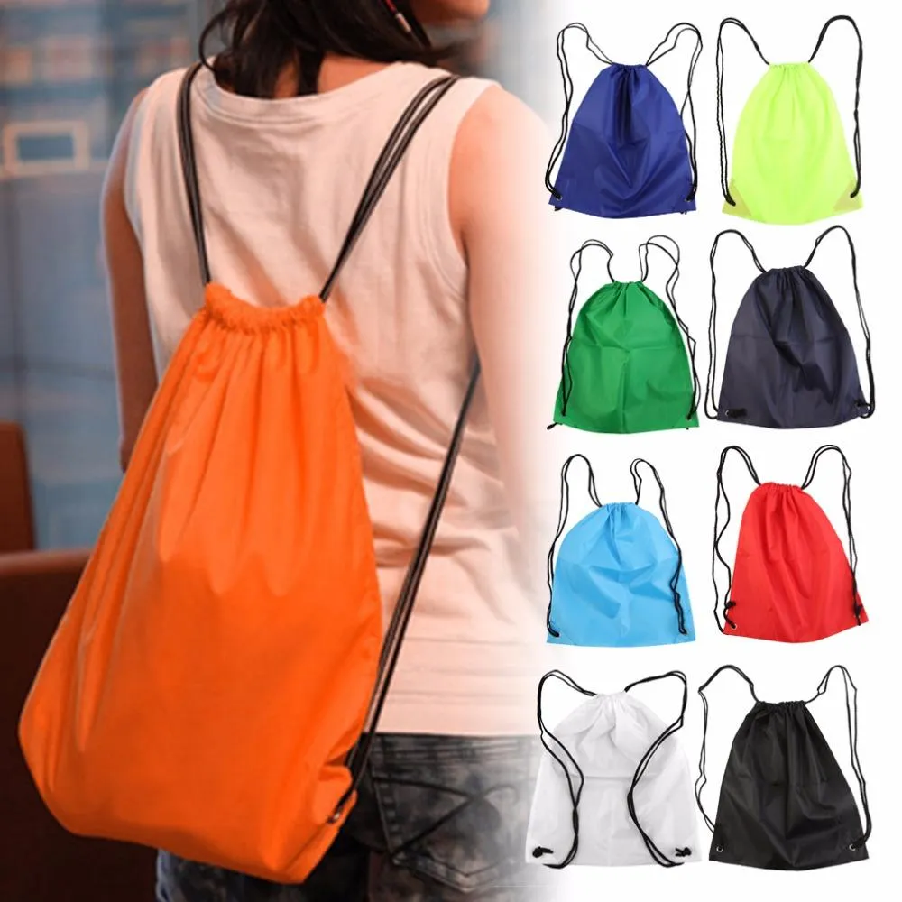 Plain Waterproof Drawstring Bag