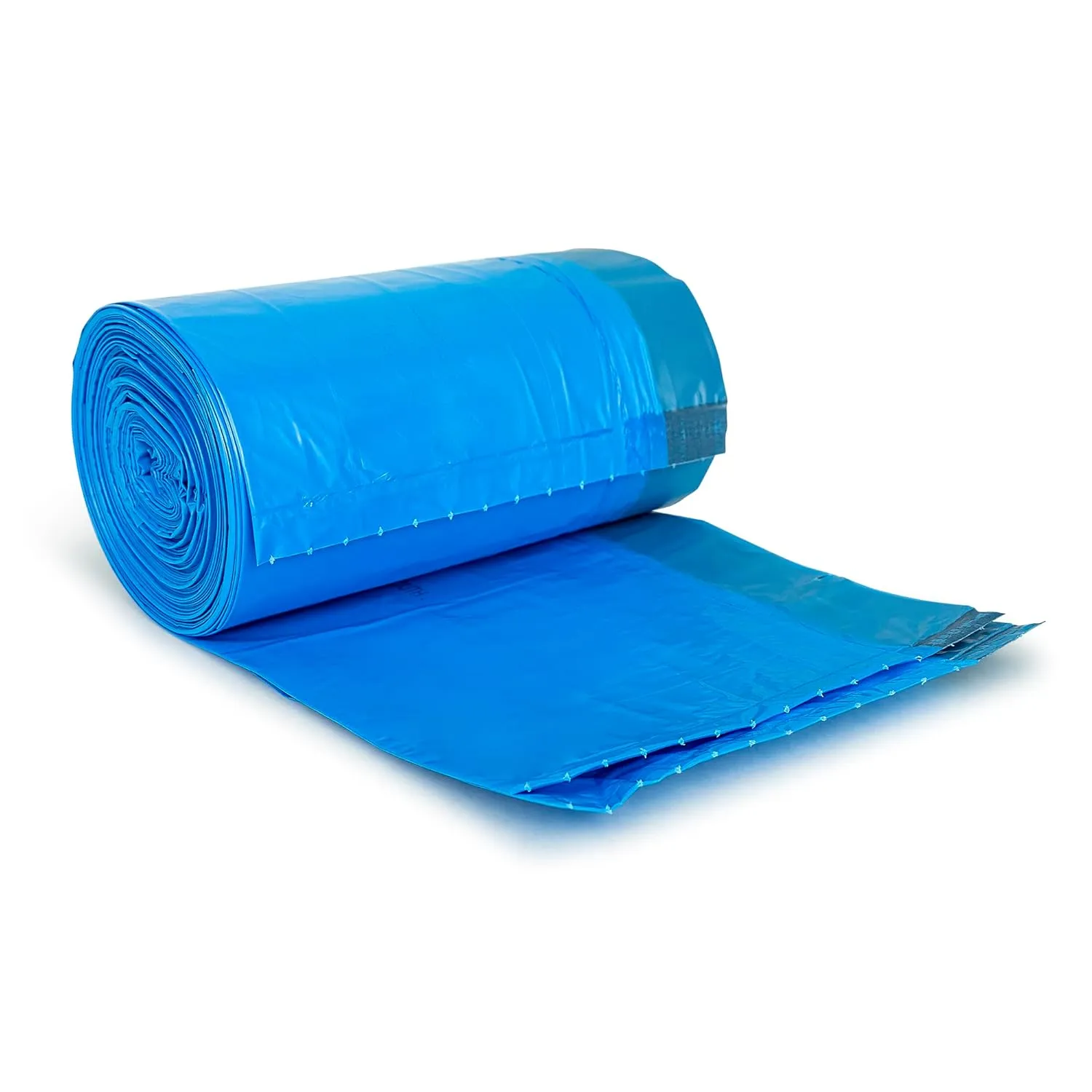 Plasticplace Custom Fit Trash Bags, Compatible with simplehuman Code D (200 Count) Tinted Blue Drawstring Garbage Liners 5.2 Gallon / 20 Liter, 15.75" x 28"