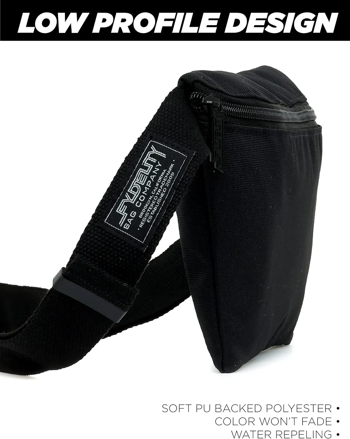 Plus Size Fanny Packs for Women – 80s/90s Large Bum Bag – Unisex Crossbody Waist Belt Bag for Travel, Festivals, Sports & Daily Use – Waist Belt Bag for Women | Daily Black