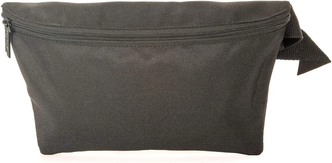 Plus Size Fanny Packs for Women – 80s/90s Large Bum Bag – Unisex Crossbody Waist Belt Bag for Travel, Festivals, Sports & Daily Use – Waist Belt Bag for Women | Daily Black