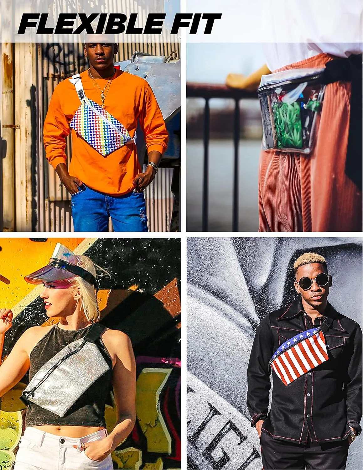 Plus Size Fanny Packs for Women – 80s/90s Large Bum Bag – Unisex Crossbody Waist Belt Bag for Travel, Festivals, Sports & Daily Use – Waist Belt Bag for Women | Daily Neon Green