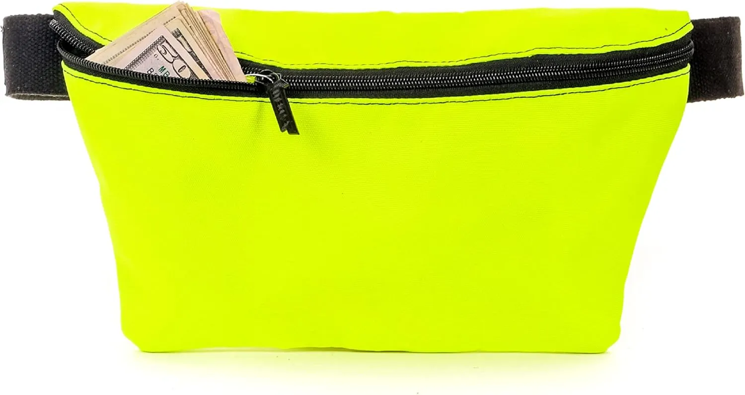 Plus Size Fanny Packs for Women – 80s/90s Large Bum Bag – Unisex Crossbody Waist Belt Bag for Travel, Festivals, Sports & Daily Use – Waist Belt Bag for Women | Daily Neon Green