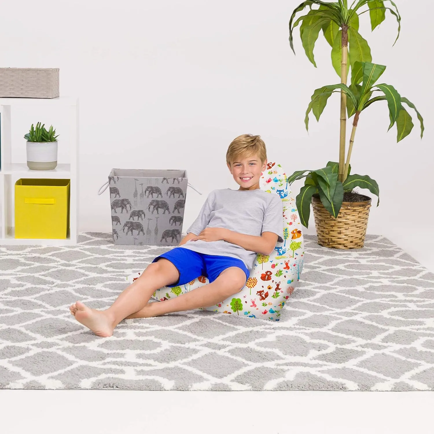 Posh Creations Bean Bag Chair for Kids and Teens -Twist Chair Medium 100L Size, 100L - Medium Twist