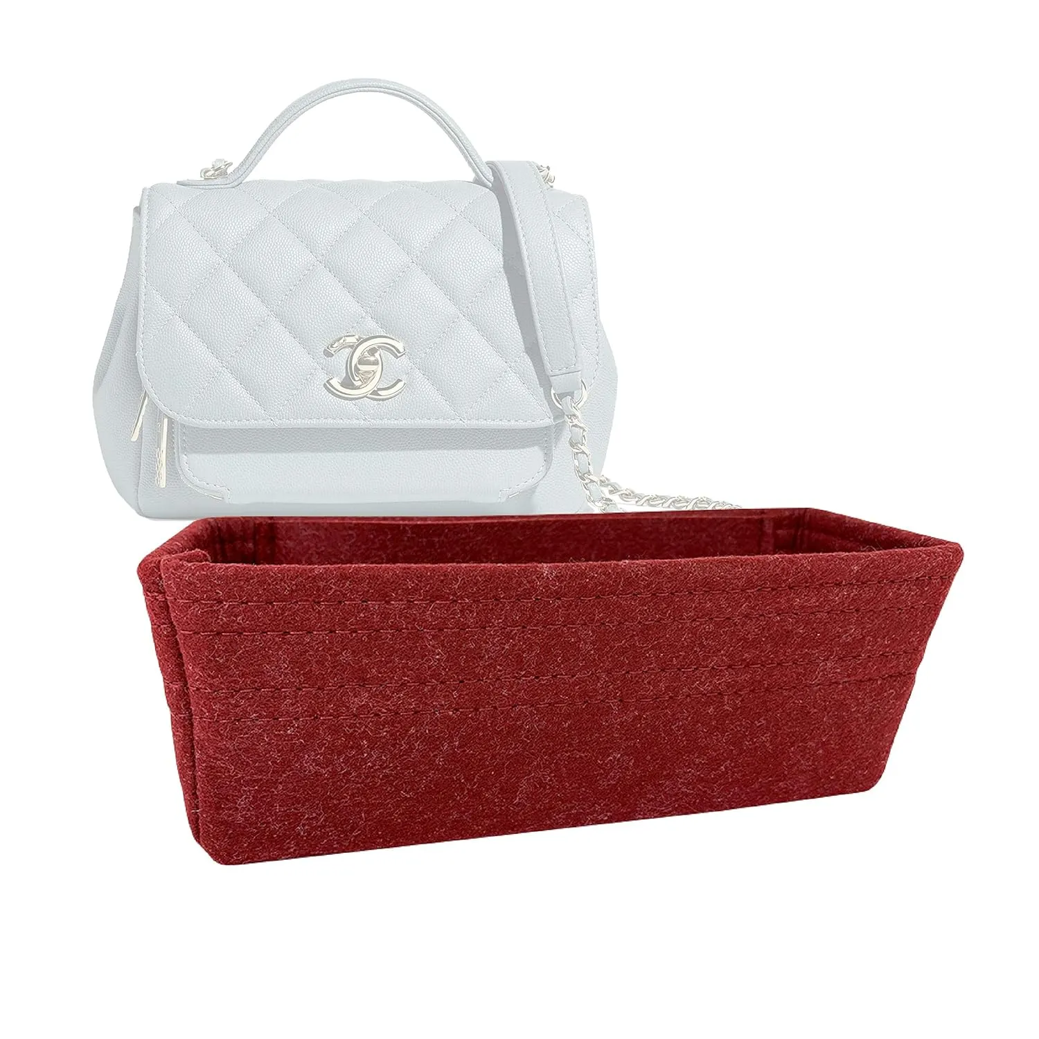 Premium Bag Organizer for Chanel Business Affinity Small (Handmade/20 Color Options) [Purse Organiser, Liner, Insert, Shaper]