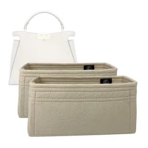 Premium Bag Organizer for Fendi Peekaboo Essentially Insert [Set of 2] (Handmade/20 Color Options) [Purse Organiser, Liner, Insert, Shaper]