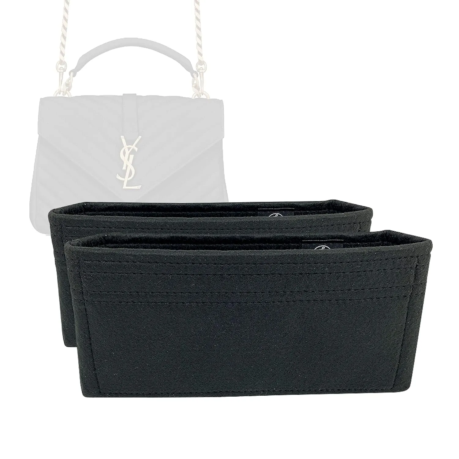 Premium Bag Organizer for Saint Laurent College Medium [Set of 2] (Handmade/20 Color Options) [Purse Organiser, Liner, Insert, Shaper]