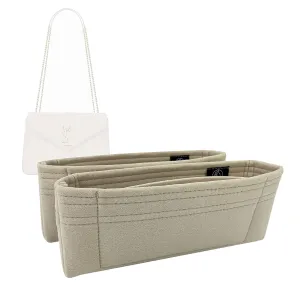 Premium Bag Organizer for Saint Laurent LouLou Small [Set of 2] (Handmade/20 Color Options) [Purse Organiser, Liner, Insert, Shaper]
