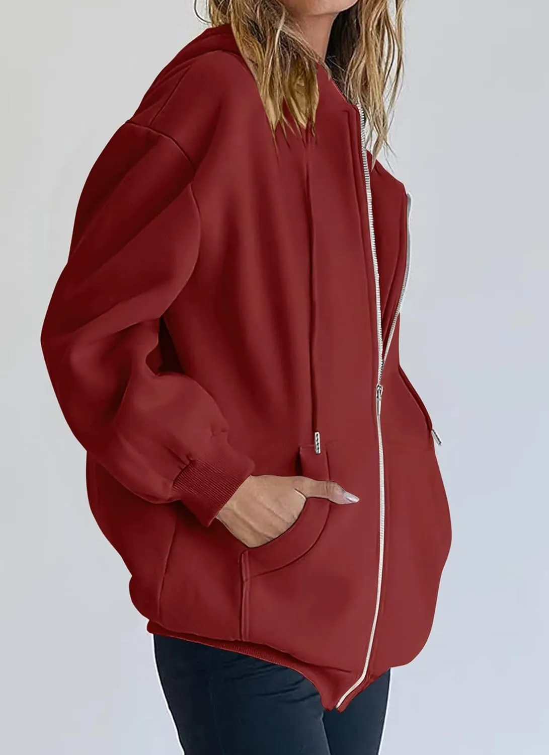 PRETTYGARDEN Women's Zip Up Y2K Hoodies Casual Long Sleeve Track Jackets with Pockets