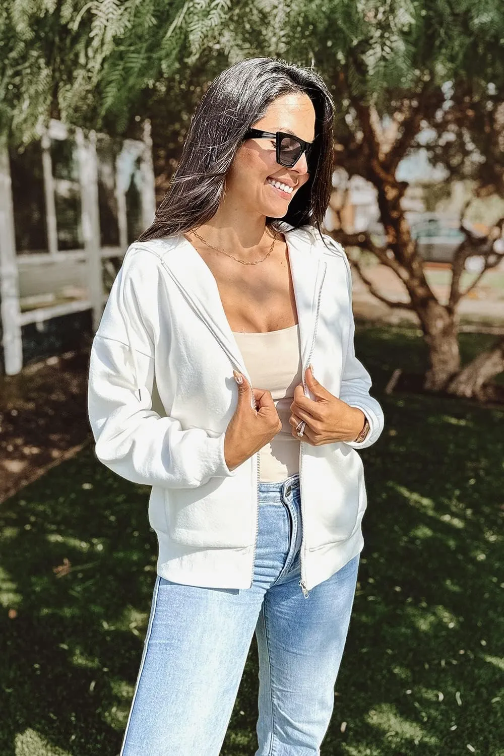 PRETTYGARDEN Women's Zip Up Y2K Hoodies Casual Long Sleeve Track Jackets with Pockets