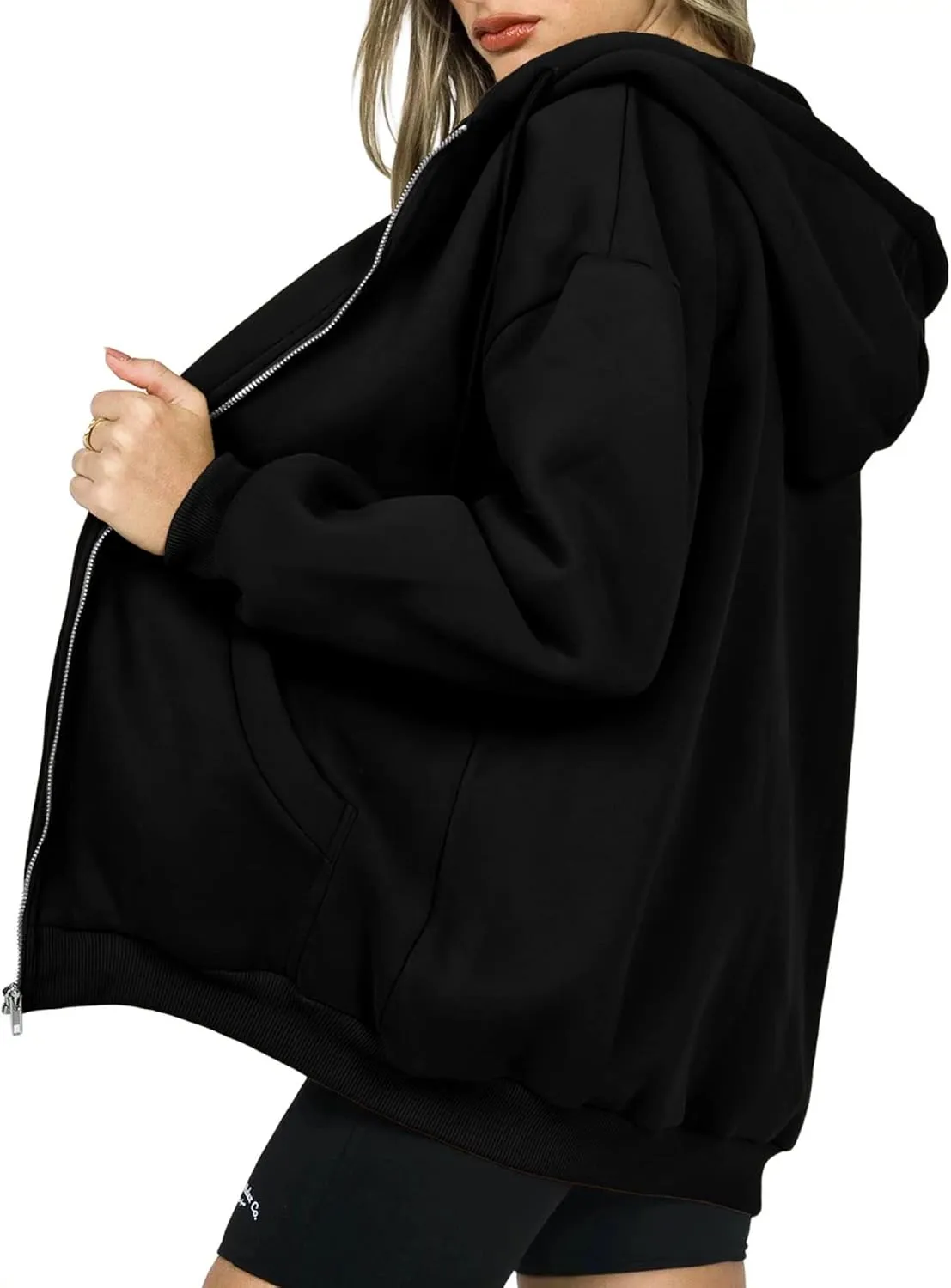 PRETTYGARDEN Women's Zip Up Y2K Hoodies Casual Long Sleeve Track Jackets with Pockets