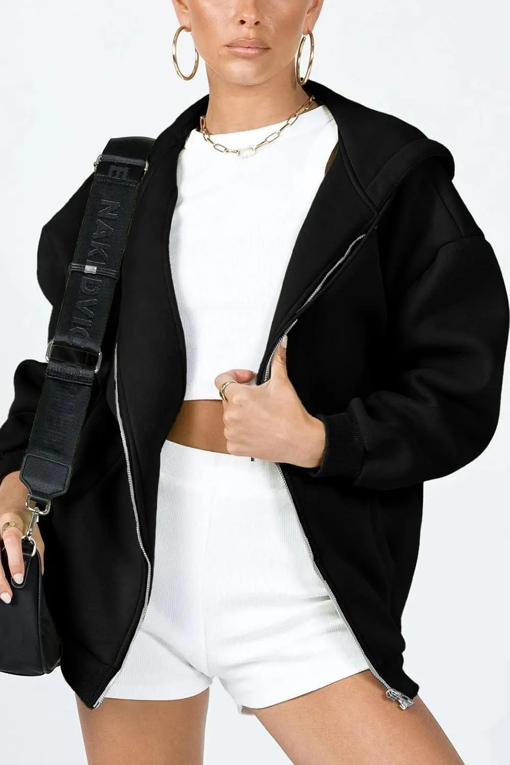 PRETTYGARDEN Women's Zip Up Y2K Hoodies Casual Long Sleeve Track Jackets with Pockets