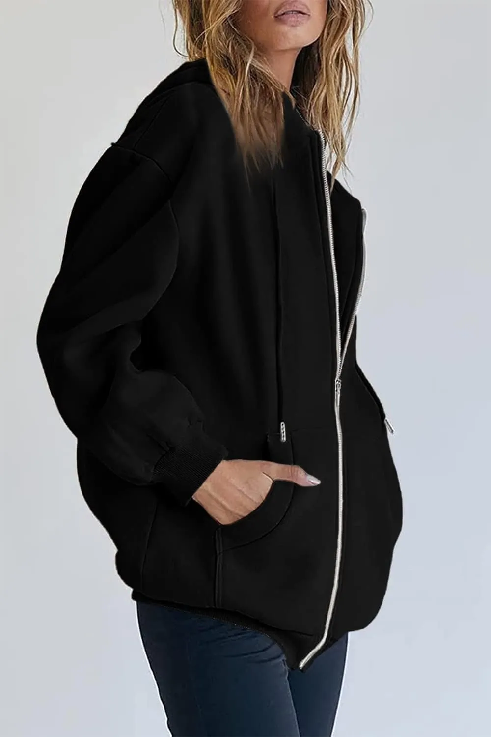PRETTYGARDEN Women's Zip Up Y2K Hoodies Casual Long Sleeve Track Jackets with Pockets