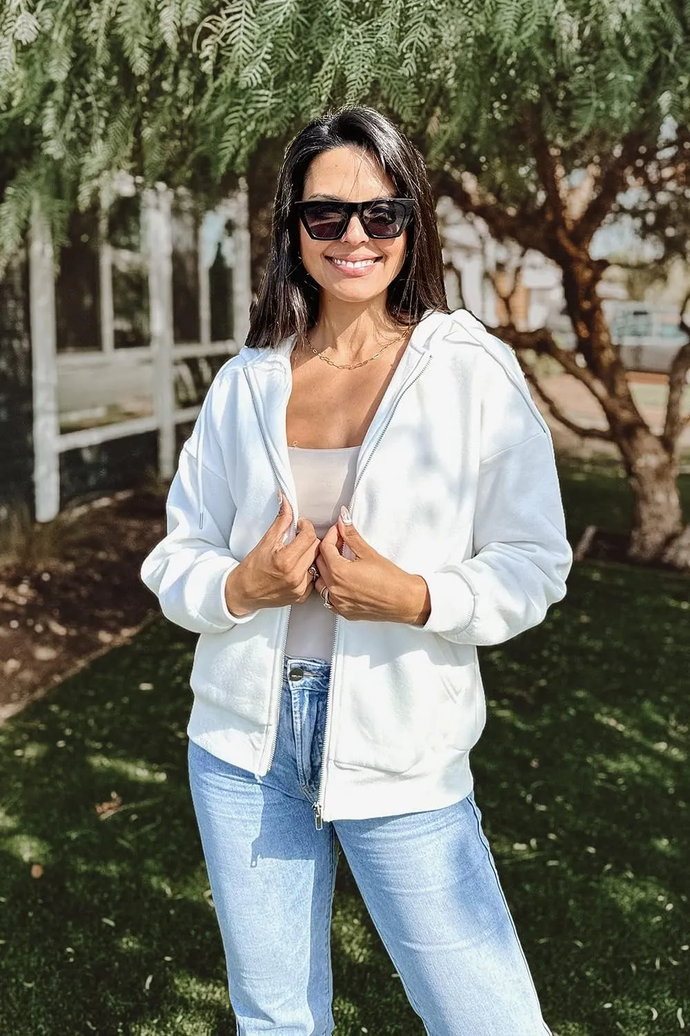 PRETTYGARDEN Women's Zip Up Y2K Hoodies Casual Long Sleeve Track Jackets with Pockets