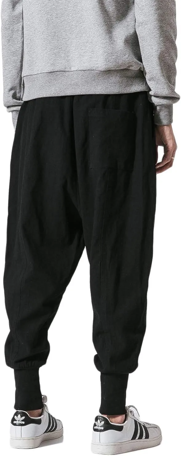 PRIJOUHE Men's Joggers, Sweatpants, Low Crotch Sweats Slim Fit Trousers Harem Hip Hop Pants