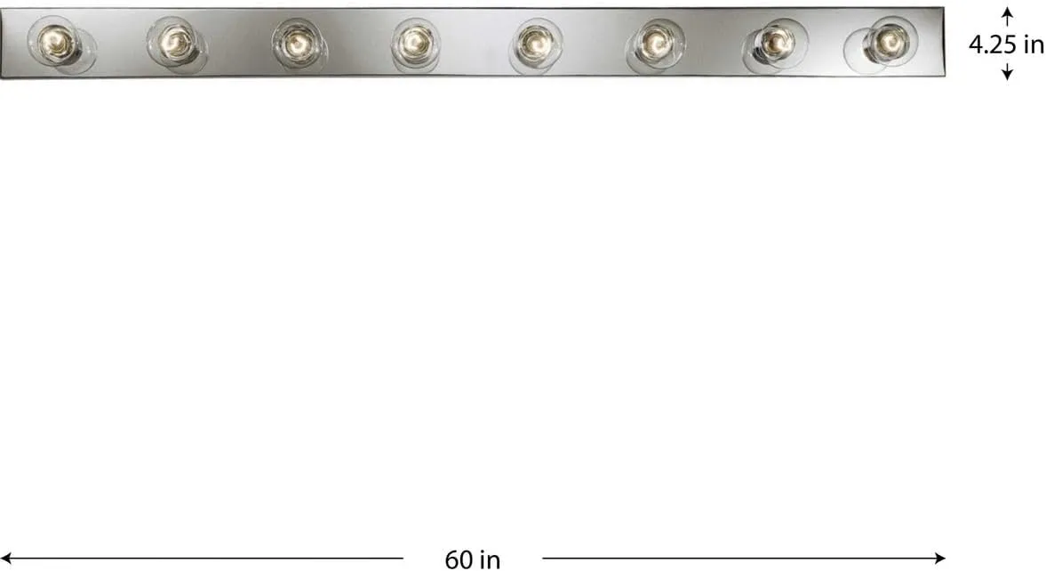 Progress Lighting P3118-15 Broadway Bath & Vanity, 60-Inch Width x 4-1/4-Inch Height, Chrome