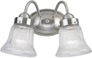 Progress Lighting P3288-09 Economy Fluted Glass Bath & Vanity, 11-3/4-Inch Width x 8-3/4-Inch Height, Nickel