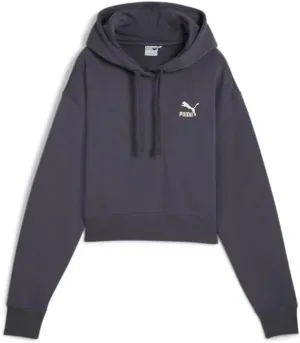 PUMA Womens Better Classics Cropped Hoodie Athletic Outerwear Casual - Grey - Size S