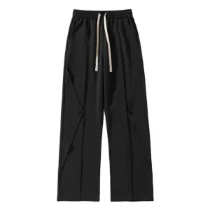 "Casual Solid Color Drawstring" Sweatpants
