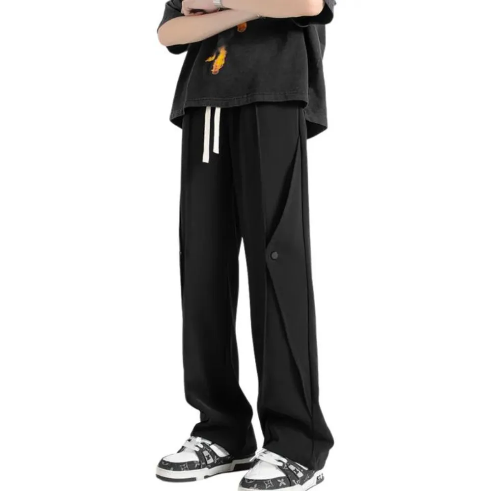 "Casual Solid Color Drawstring" Sweatpants