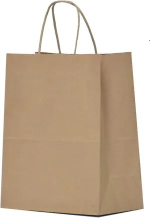 QUTUUS Brown Paper Bags with Handles Bulk 8x4.75x10.5 100 pcs Brown Paper Gift Bags Bulk, Kraft Paper Bags, Kraft Bags, Shopping Bags, Party Bags, Retail Bags, Paper Bag