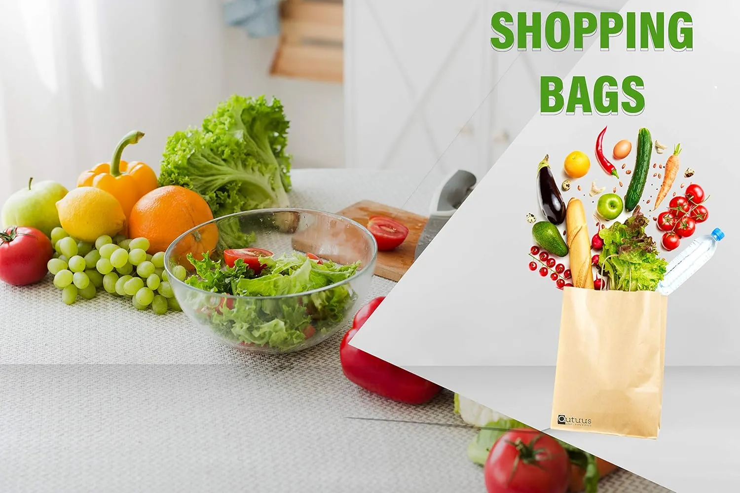 QUTUUS Kraft Shopping Bags 100 Pcs 10x5x13 Brown Paper Bags with Handles Bulk, Brown Gift Bags, Recycled Paper Bags, Paper Retail Bags, Paper Gift Bags