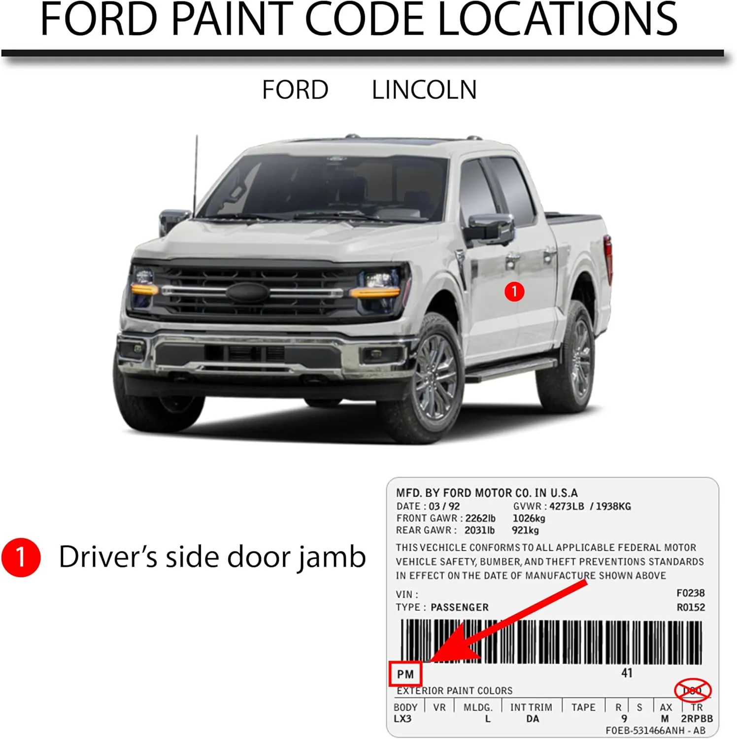 R&E Paint Supply Compatible with Ford LD, Medium Wedgewood Metallic Automotive Paint, Touch-Up Kit