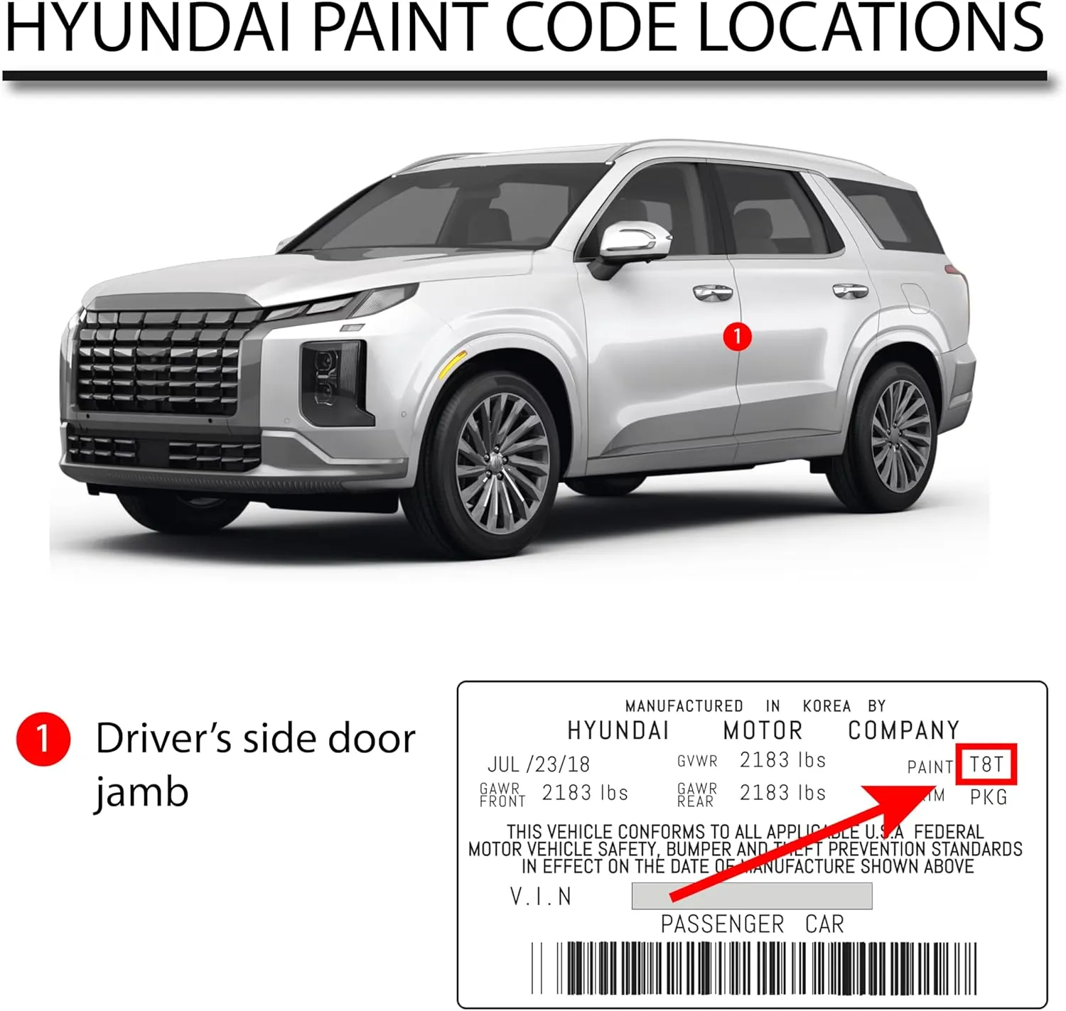 R&E Paint Supply Compatible with Hyundai MN, Mid Gray Metallic Automotive Paint, Touch-Up Kit