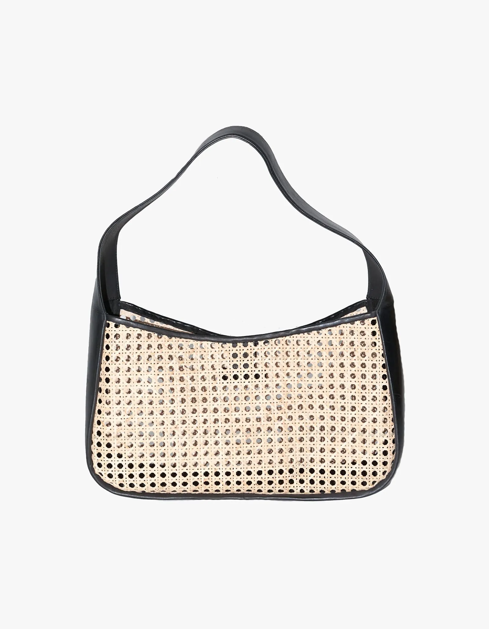 Rattan Basket Bag - Black