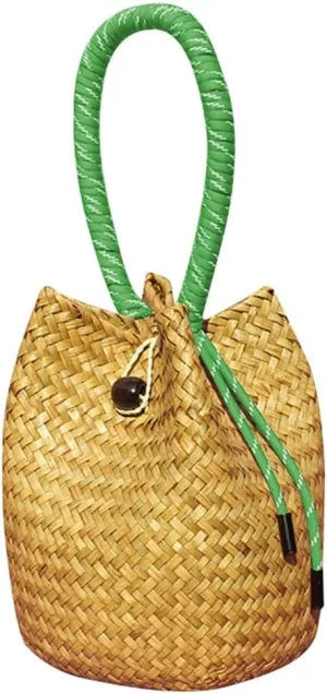 Rattan Clutch Purse for Women 2025 Trendy Handbag Soft Handle Beach Evening Bag Wallet Bamboo Bucket Bag Party Prom