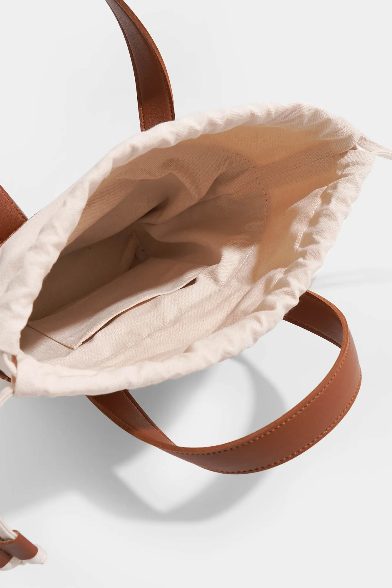 Rattan Drawstring Hand Bag