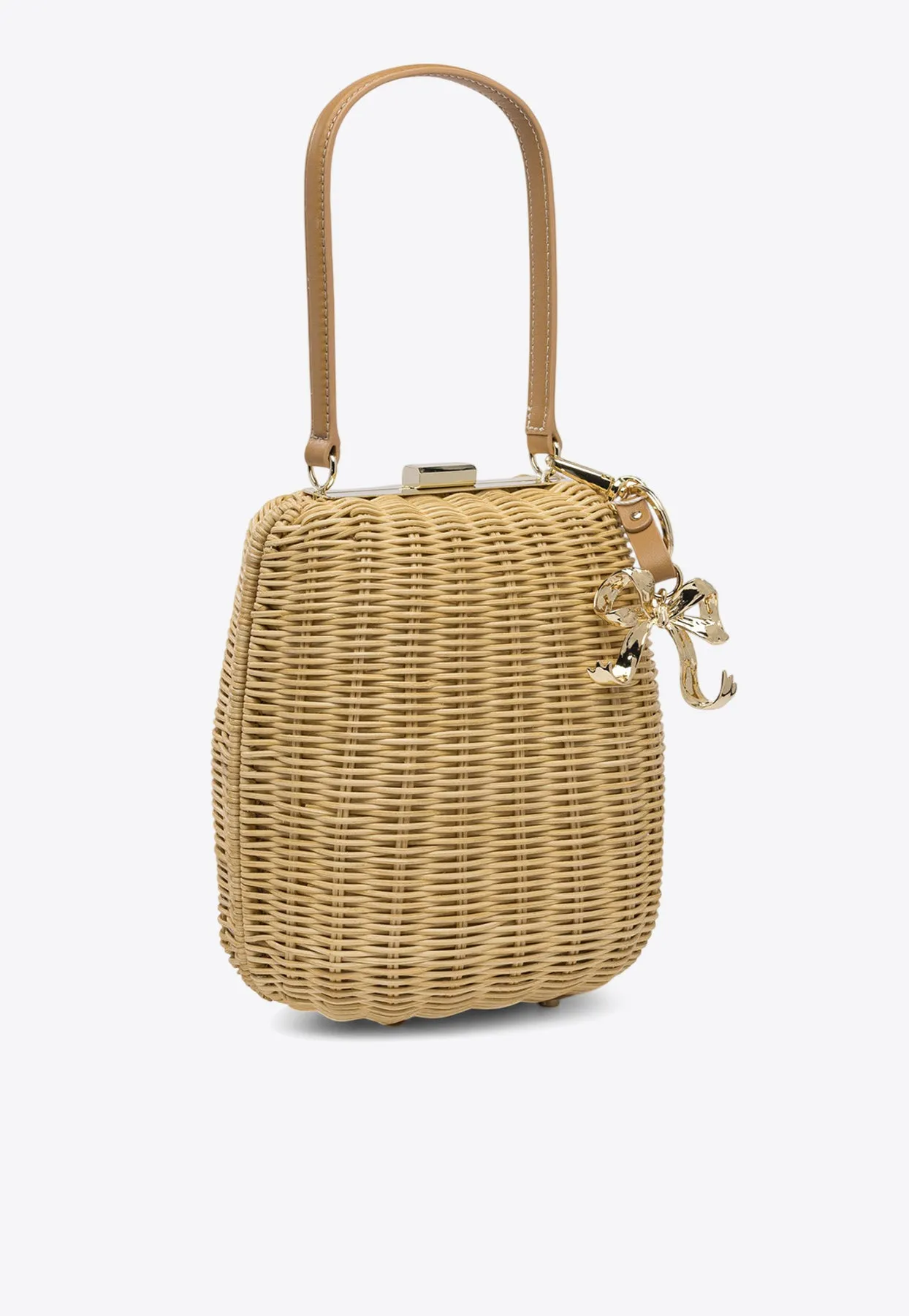 Rattan Top Handle Bag