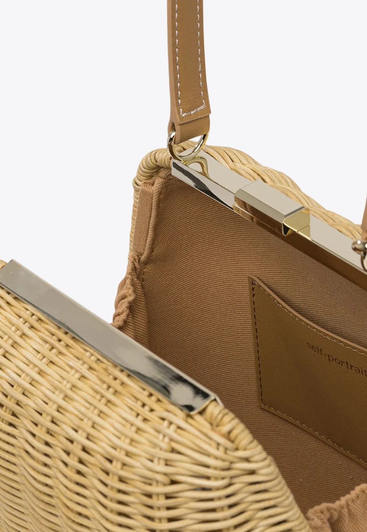 Rattan Top Handle Bag