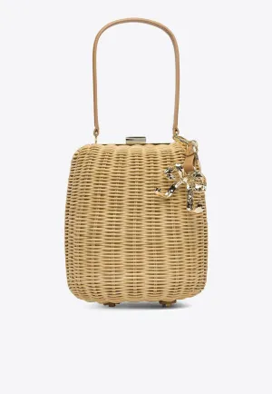Rattan Top Handle Bag
