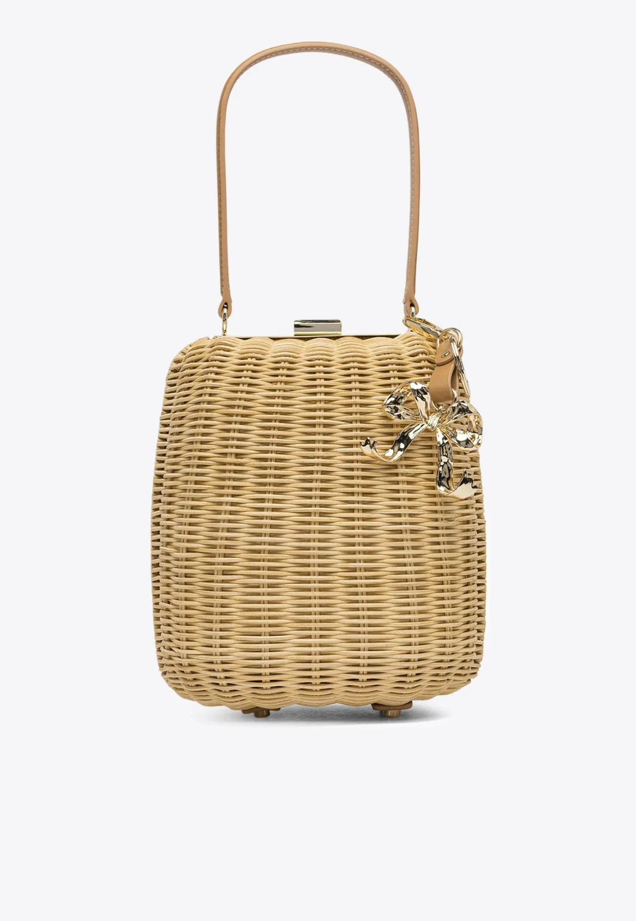 Rattan Top Handle Bag