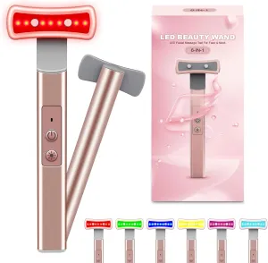Red-Light-Therapy-for-Face, 6 in 1 LED Light Therapy Eye Equipment for Skin Care at Red Light Therapy Face Massager Eye Massager Skincare Tool