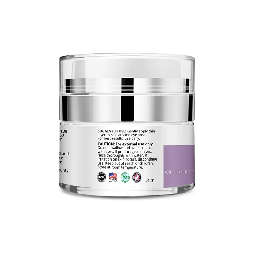 Restorative Eye Cream with Eyeliss™ - For Eye Bags, Dark Circles & Fine Lines - Paraben-Free, Cruelty-Free, Vegan - 0.5 fl oz. - Pack of 1
