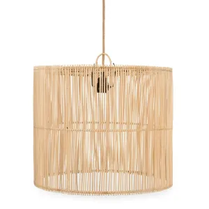 Rootz Chacha Pendant Light - Rattan Lamp - Cone Wicker Shade - Elegant Design - 45cm x 50cm x 45cm