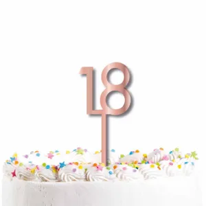 Rose Gold 18th Cake Topper