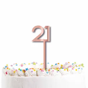 Rose Gold 21st Cake Topper